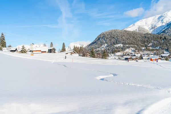 Seefeld, Avusturya - 12 Ocak 2019: Seefeld in Tirol Innsbruck yaklaşık 17 km bulunan Avusturya Bu kış spor binaları için bilinen en popüler turistik merkezlerinden biridir