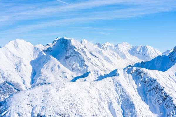 Άποψη Της Χειμερινό Τοπίο Χιόνι Κάλυψε Άλπεις Στο Ζέεφελντ Της — Φωτογραφία Αρχείου
