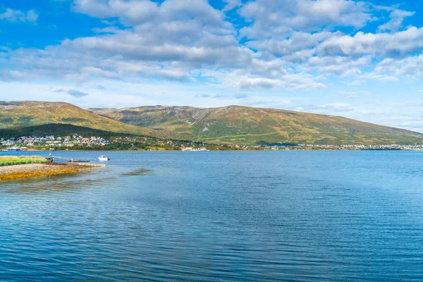 Blick Auf Eidkjosen Auf Der Insel Kvaloya Der Grafschaft Troms — Stockfoto