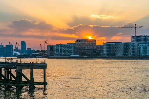 Londres Reino Unido Junho 2019 Royal Wharf Margem Norte Rio — Fotografia de Stock