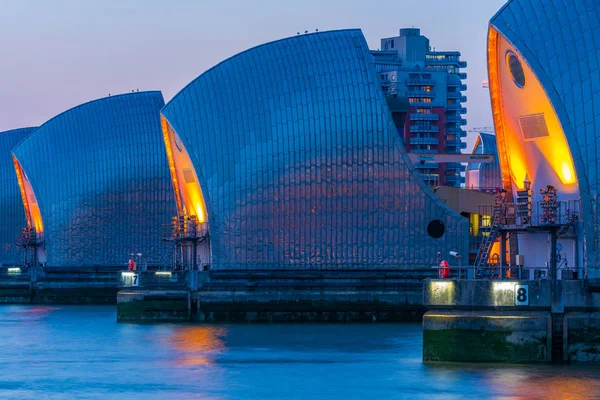 Londyn Czerwca 2019 Thames Barrier Jest Drugą Największą Świecie Ruchomą — Zdjęcie stockowe