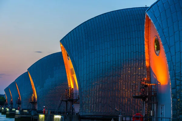 Thames Barrier World Second Largest Movable Flood Barrier Protects London — Stock Photo, Image