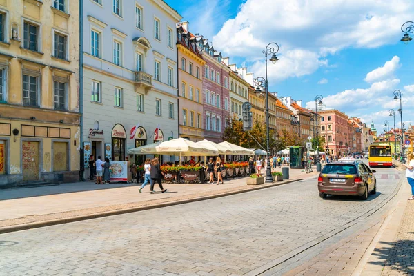 Warsaw Polónia Julho 2019 Nowy Wiat Uma Das Ruas Históricas — Fotografia de Stock