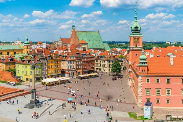 Warsaw Poland Iulie 2019 Vedere Aeriană Orașului Vechi Varșovia Hub — Fotografie, imagine de stoc