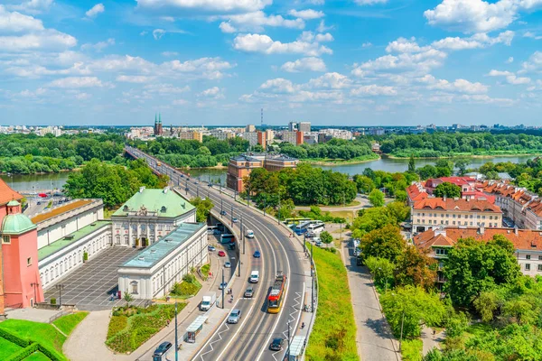 Warsaw Polonia Julio 2019 Vista Aérea Del Paisaje Urbano Varsovia — Foto de Stock