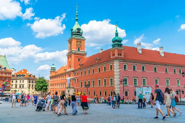 Warszawa Polska Lipca 2019 Zamek Królewski Placu Zamkowym Przy Wejściu — Zdjęcie stockowe