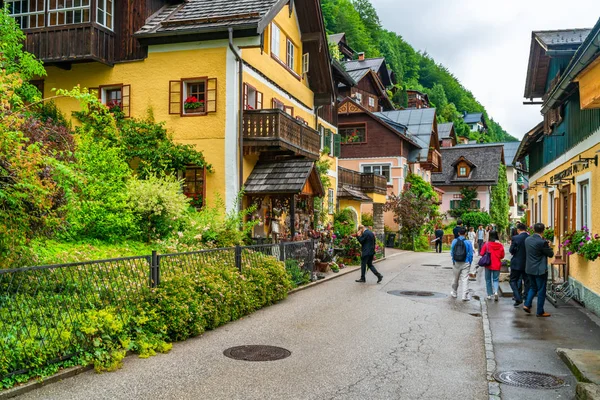 Χάλστατ Αυστρία Ιούλιος 2019 Χάλστατ Μια Πόλη Στη Λίμνη Hallstatter — Φωτογραφία Αρχείου