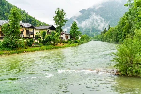 Vista Del Río Traun Bad Ischl Una Ciudad Balneario Austria — Foto de Stock