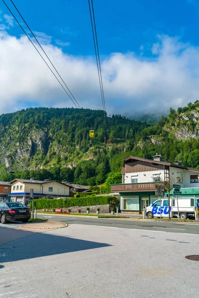 Gilgen Austria Lipca 2019 Kolejka Linowa Seilbahn Zabiera Gości Szczyt — Zdjęcie stockowe