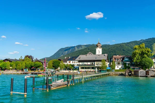 Strobl Austria Julio 2019 Vista Ciudad Strobl Otro Lado Del —  Fotos de Stock