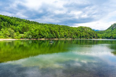 Yukarı Avusturya'da Nussensee gölü Salzkammergut Bad Ischl yakınında bulunan.