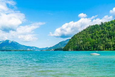 Lake St. Wolfgang, Salzkammergut tatil bölgesinde, Avusturya
