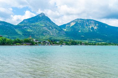 Lake St. Wolfgang, Salzkammergut tatil bölgesinde, Avusturya
