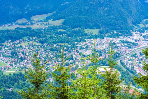 Vedere Panoramică Alpină Bad Ischl Din Austria Din Muntele Katrin — Fotografie, imagine de stoc