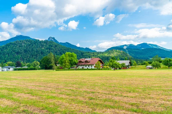 Landsbygdens Landskap Nära Strobl Den Österrikiska Delstaten Salzburg Österrike — Stockfoto