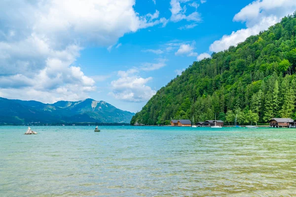 Jezioro Wolfgang Regionie Salzkammergut Austria — Zdjęcie stockowe