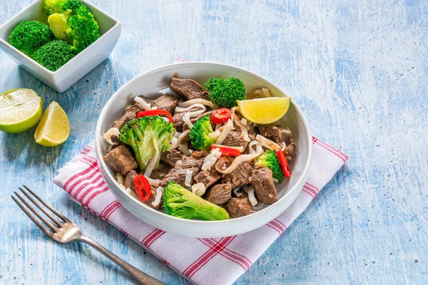 Beef and broccoli noodles