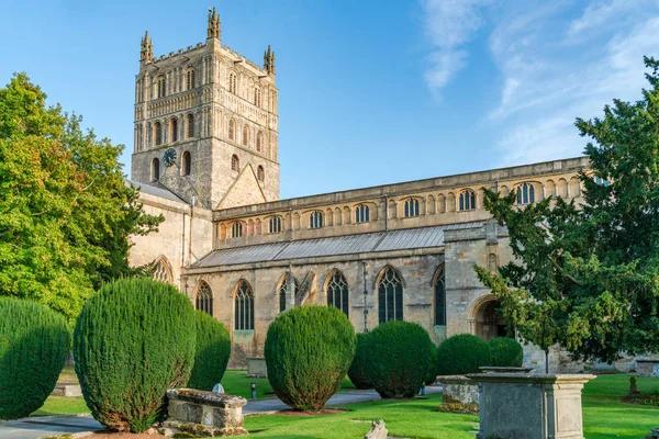 Tewkesbury Reino Unido Septiembre 2019 Abadía Iglesia Santa María Virgen — Foto de Stock