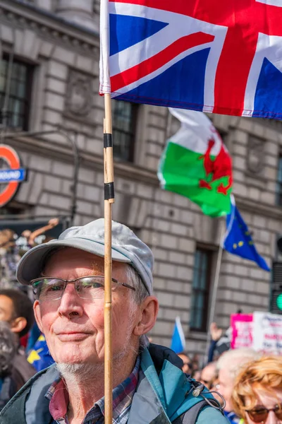 Londres Reino Unido Octubre 2019 Manifestante Participa Marcha Póngalo Disposición —  Fotos de Stock