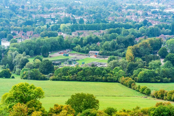 Utsikt Över Den Engelska Landsbygden Höstfärger North Downs Surrey — Stockfoto