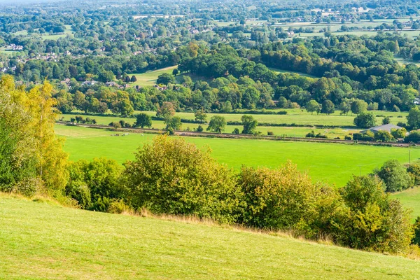 Över Engelsk Landsbygd Höstfärger North Downs Surrey Storbritannien — Stockfoto