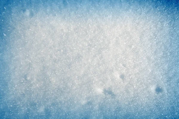 Makroschuss von Snow. Abstrakter weihnachtlicher Hintergrund. — Stockfoto