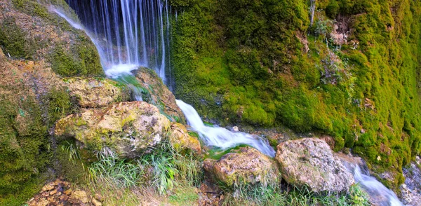 Waterfall in the German mountains. Nature summer background. — Stock Photo, Image