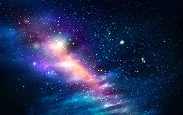 Night sky with colorful stars. Abstract sky background. — Stock Photo, Image