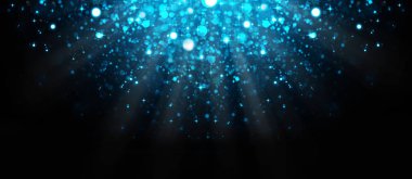 Noel mavi bokeh arka plan. Glitter vintage ışıklar arka plan.