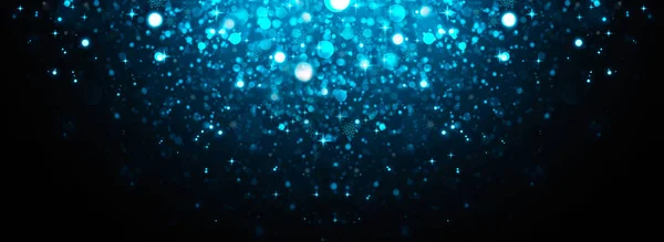Weihnachten blau Bokeh background.glitter vintage lights Hintergrund. — Stockfoto