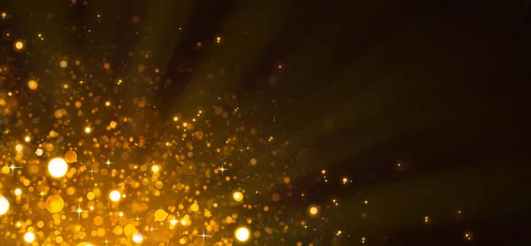 Abstract gold bokeh background.Glitter vintage lights background. — Stock Photo, Image