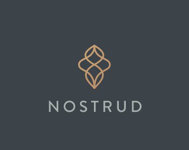 Soyut sigorta primi doğrusal vektör logo. Hareket dalga akışı logo simge.