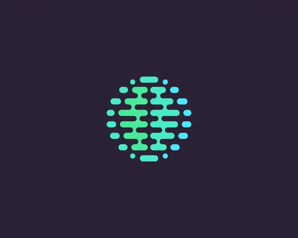 Logotipo de planeta cerebral abstrato. Ícone de logotipo vetor ideia globo de cor . — Vetor de Stock