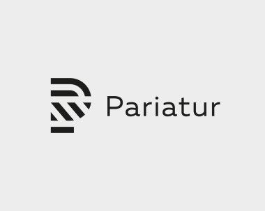 Mektup P çizgi logo tasarım vektör. Yaratıcı minimalizm logo simgesi simgesi.