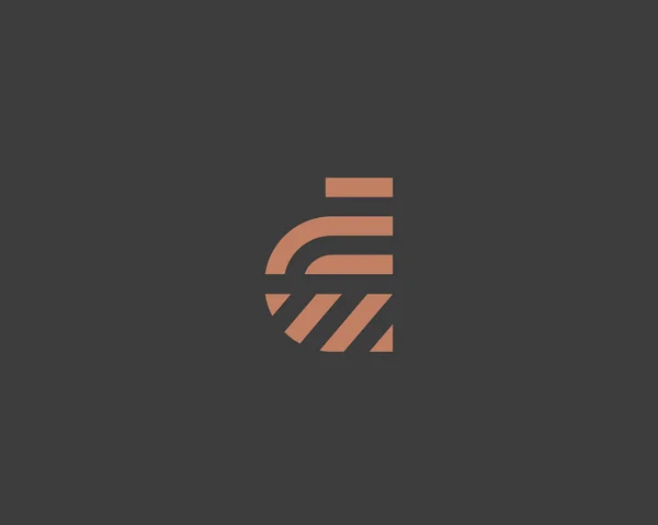 Letter D vector lijn logo ontwerp. Creatieve minimalisme logo pictogram symbool. — Stockvector