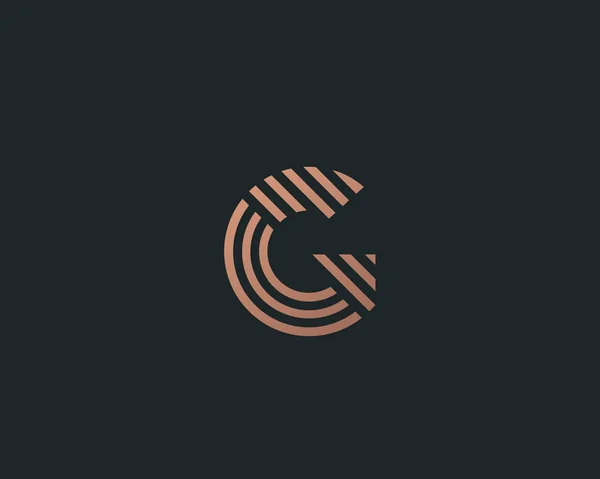 Letra G diseño de logotipo de línea vectorial. Logotipo de minimalismo creativo icono símbolo. — Vector de stock