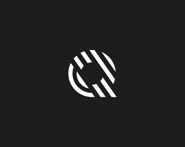 Bokstaven Q vektor linje Logotypdesign. Kreativ minimalism logotyp ikon symbol. — Stock vektor