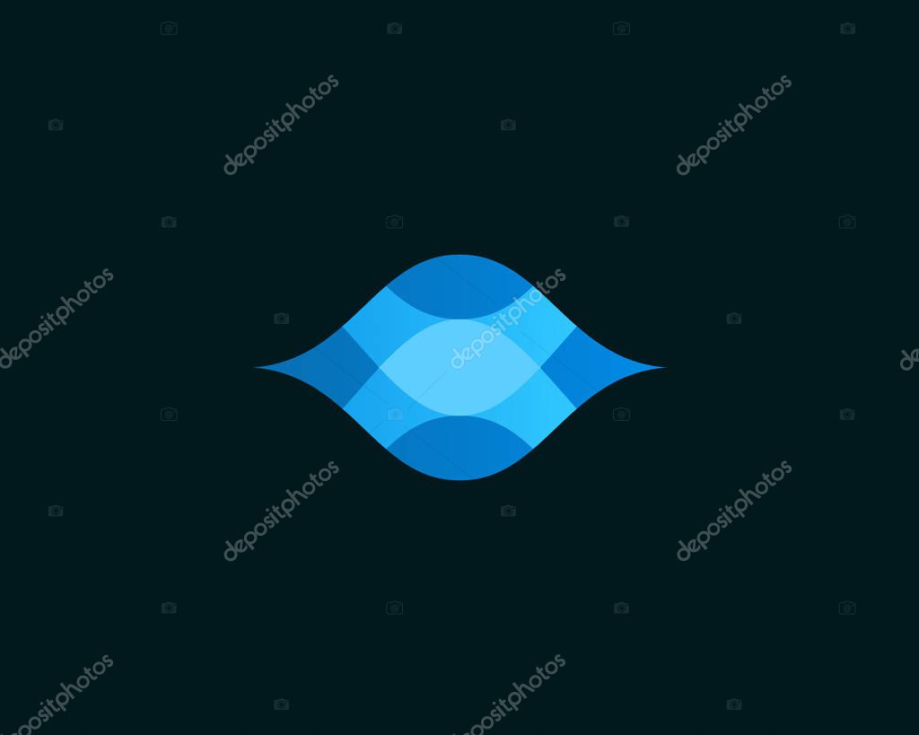 Abstract eye logo design. Creative color vector logotype