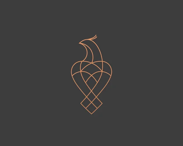 Розкішний дизайн логотипу птаха, орла, яструба. Універсальний логотип символу преміум-класу сокола . — стоковий вектор