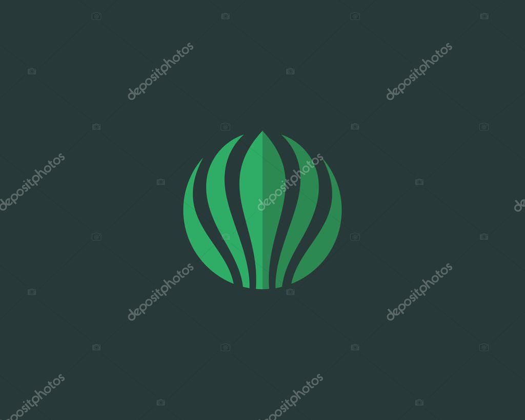 Abstract flower logo icon design. Universal premium leaf tree vector logotype