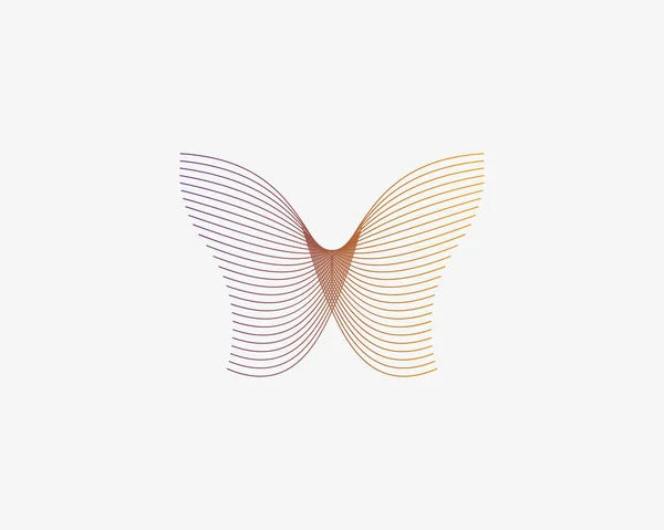 Logotipo de vector mariposa. Diseño de logotipo de símbolo premium mínimo lineal . — Archivo Imágenes Vectoriales