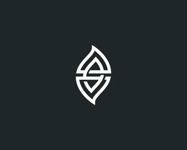 Blad vector logo. Elegant Eco icon logo. — Stockvector