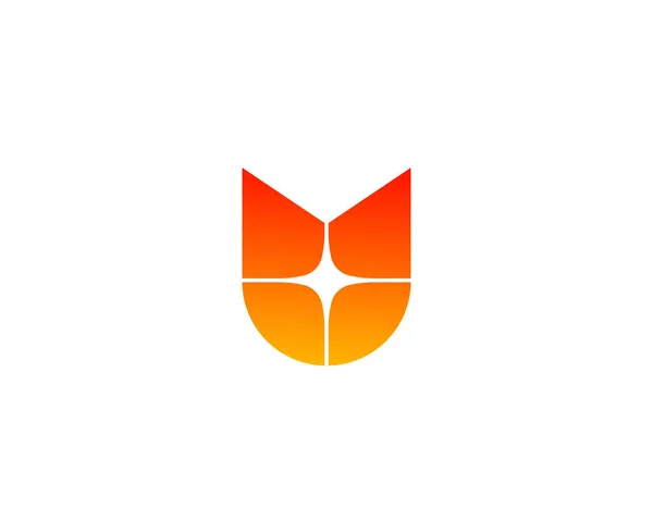 Abstract bloem logotype. Tulip Star vector logo. — Stockvector