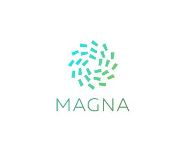 Soyut enerji çiçek logo tasarımı. Spin girdap elemanları vektör logotipi.