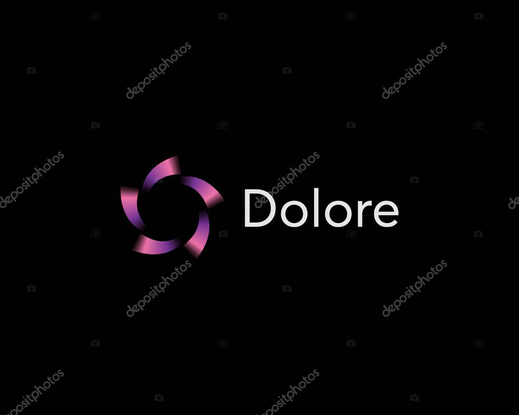 Abstract swirl vortex spin logo icon design abstract modern minimal gradient illustration. Sun flower swirl colorful emblem sign symbol mark logotype.