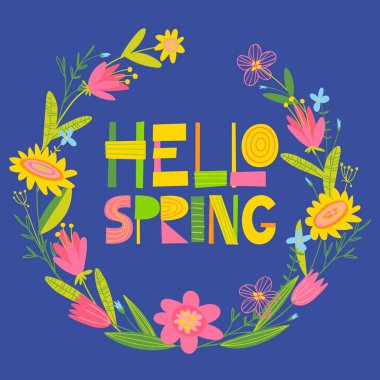 şirin Paskalya kartı, vektör çizim 