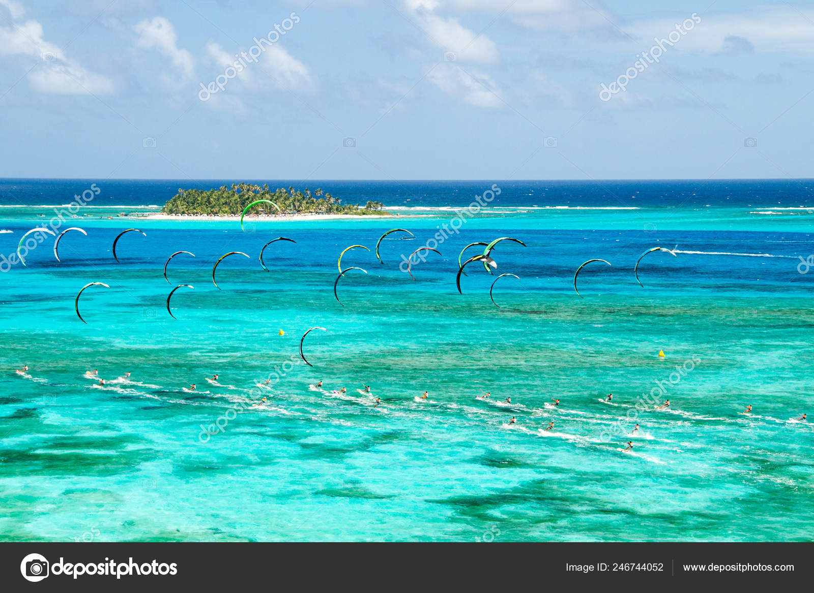International Kitesurfing Competition Taking Place San Andres Island