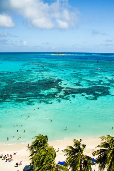 Internationaler Kitesurfwettbewerb Der Auf Der Insel San Andres Kolumbien Stattfindet Stockbild