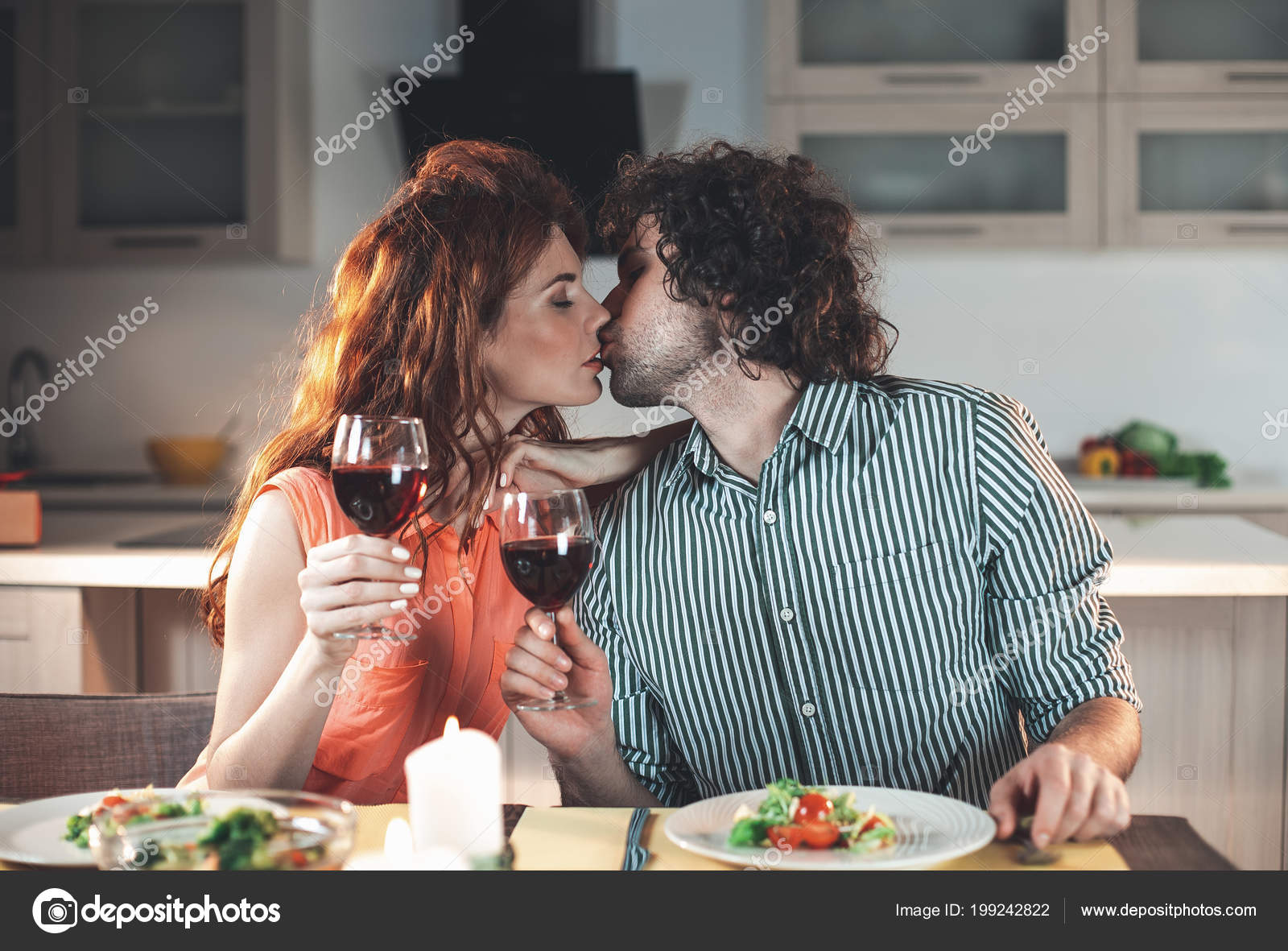 Passionate love making between husband and wife