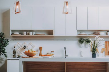 Yerli şık mutfak Kahvaltı için hazırdır